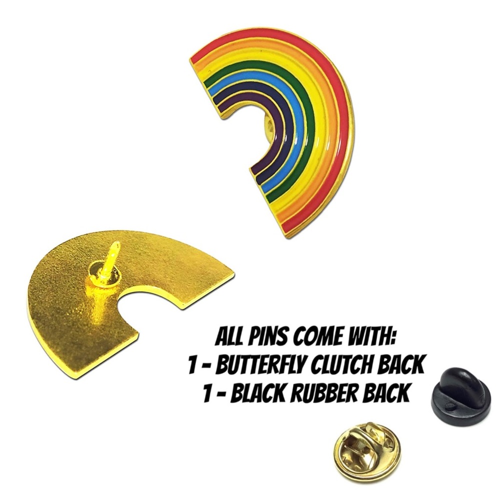 Colorful Rainbow Enamel Pin Brooch - Picture 4 of 6
